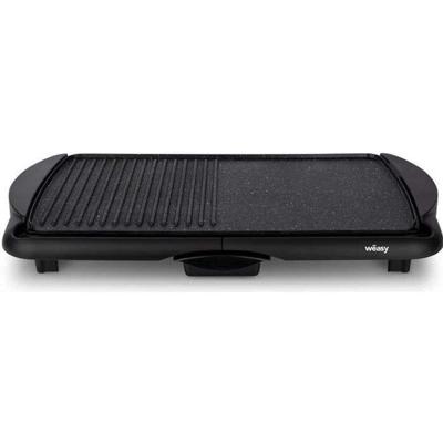 WEASY STO52 Elektrische pancha 2000W - Steeneffect Plaat - 52x27cm - Verstelbare temperatuur - Anti -adhesieve hervanning - Verwijderbare tank