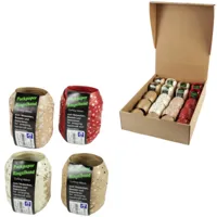 Horn cadeaulint kraft/wit/rood display 20 stuks | 2 stuks