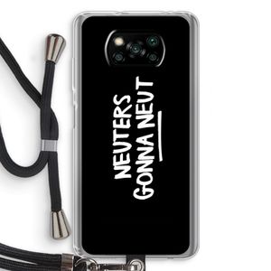 Neuters (zwart): Xiaomi Poco X3 NFC Transparant Hoesje met koord