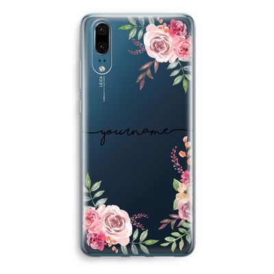 Rozen: Huawei P20 Transparant Hoesje