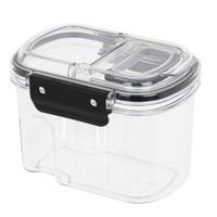Voorraad bus - transparant - 700 ml - 14 x 11 x 10 cm - met deksel - voorraadbus/bakjes Voorraad bus - transparant - 700 ml - 14 x 11 x 10 cm - met deksel - voorraadbus/bakjes