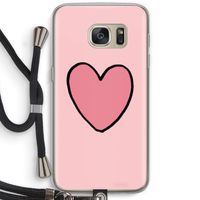 Hartje: Samsung Galaxy S7 Transparant Hoesje met koord