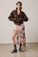 Leren jas met ritsen studio - BROWN - S