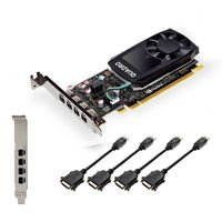 PNY Nvidia Quadro P1000 Videokaart 4 GB GDDR5-RAM PCIe x16 PCIe 3.0 x16, DisplayPort, Mini-DisplayPort Low Profile - thumbnail