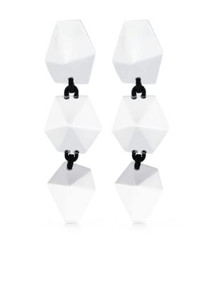 Monies boucles d'oreilles pendantes Lumen - Blanc