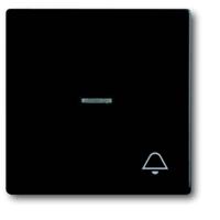 Busch-Jaeger 2-voudig Afdekking Wipschakelaar bel Future lineair Diepzwart (RAL 9005), Zwart 2CKA001751A3044