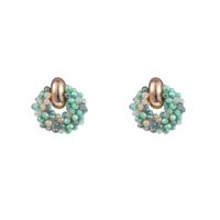 Day&Eve Oorbellen Beaded Stud Mint Mix | Goud