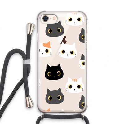 Katten: iPhone 8 Transparant Hoesje met koord