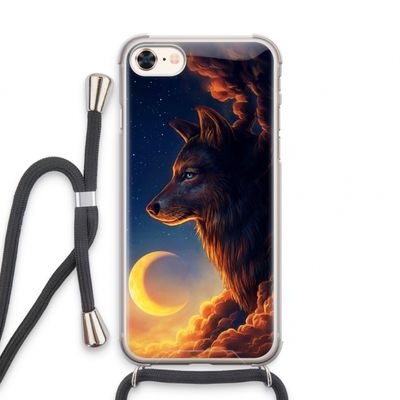 Night Guardian: iPhone 8 Transparant Hoesje met koord