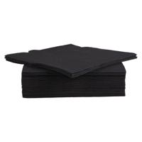 Cosy & Trendy servet, 38 x 38 cm, zwart, 40 stuks