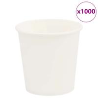 VidaXL Papieren koffiekopjes 1000 st 4oz 100 ml wit
