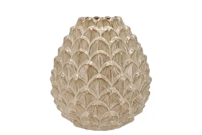 MIKA COZY SAND VASE PINECONE EDGE 23X24CM