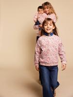 Sweater voor meisjes met bloemenprint meerkleurig