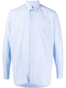 Lardini chemise en coton à fines rayures - Bleu