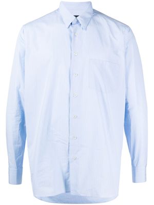 Lardini chemise en coton à fines rayures - Bleu