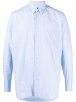 Lardini chemise en coton à fines rayures - Bleu - thumbnail