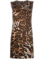 Boutique Moschino robe courte à imprimé animalier - Marron