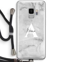 Ivory Marble: Samsung Galaxy S9 Transparant Hoesje met koord