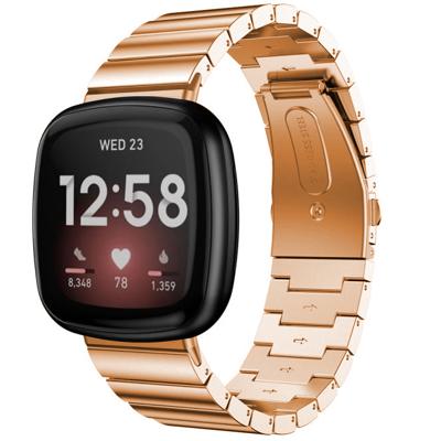 Fitbit Versa 3 / Sense Stalen Schakel Band - Rose Goud Fitbit Versa 3 / Sense Stalen Schakel Band - Rose Goud