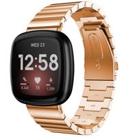 Fitbit Versa 3 / Sense Stalen Schakel Band - Rose Goud Fitbit Versa 3 / Sense Stalen Schakel Band - Rose Goud