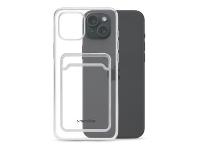 Mobilize Mobilize Gelly Card Case Apple iPhone 15 Plus Clear