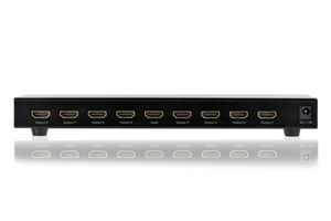 Digitus DS-43302 8 poorten HDMI-splitter Met metalen behuizing, Ultra HD-geschikt, Met aluminium behuizing, LED-weergave 1920 x 1200 Pixel Zwart