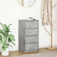 Dressoir 37,5x35x76 cm bewerkt hout betongrijs