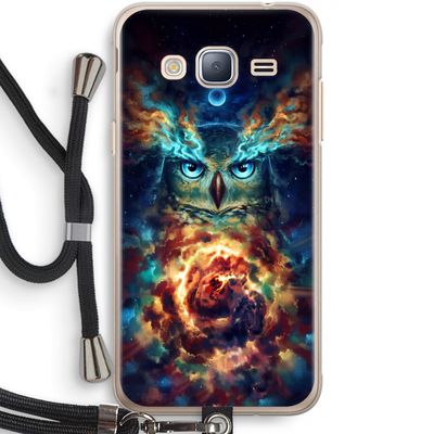 Aurowla: Samsung Galaxy J3 (2016) Transparant Hoesje met koord