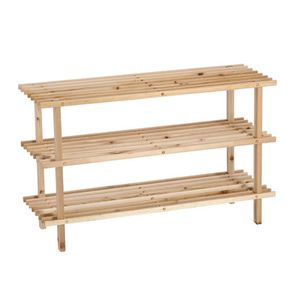 Houten schoenenkast/schoenenrek 3-laags 80 cm   -