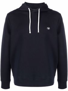 Emporio Armani hoodie à patch logo - Bleu