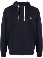 Emporio Armani hoodie à patch logo - Bleu - thumbnail