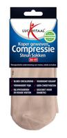 Lucovitaal Compressie koper sok maat 36-41 huidskleur