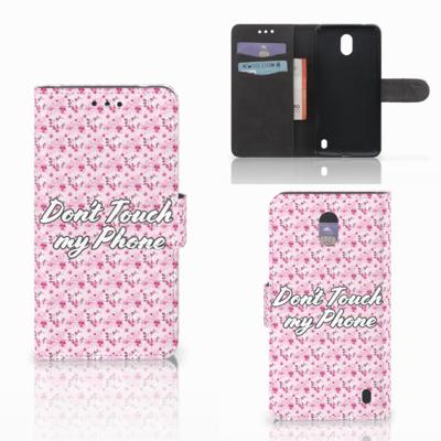 Nokia 2 Portemonnee Hoesje Flowers Pink DTMP Nokia 2 Portemonnee Hoesje Flowers Pink DTMP
