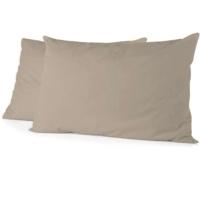 Set van 2 kussenslopen - HOME LINGE PASSION - HP72091 - Microvezel 82 g - 50 x 70 cm - Beige