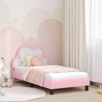 Bedframe voor kinderen met hoofdbord Roze 80 x 160 cm PU