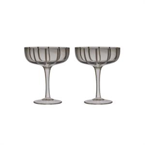 Mizu Coupe Glass - Pack of 2 - Grey