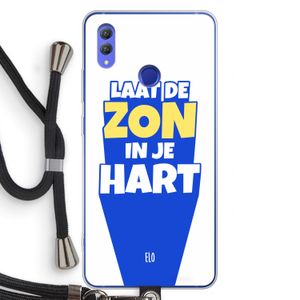 Laat de zon in je hart: Honor Note 10 Transparant Hoesje met koord