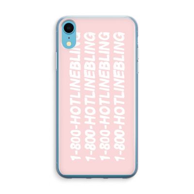 Hotline bling pink: iPhone XR Transparant Hoesje