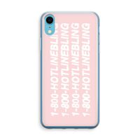 Hotline bling pink: iPhone XR Transparant Hoesje