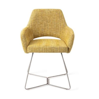 Jesper Home Yanai eetkamerstoel Lemon Limes beehive steel