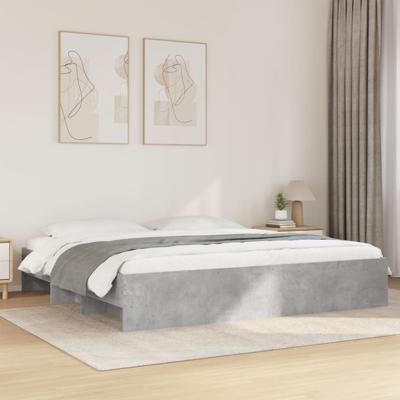 Bedframe zonder matras 180x200 cm spaanplaat betongrijs
