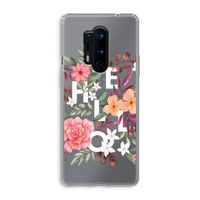 Hello in flowers: OnePlus 8 Pro Transparant Hoesje