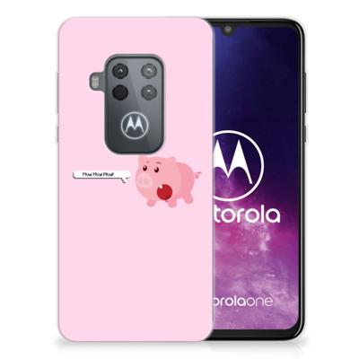 Motorola One Zoom Telefoonhoesje met Naam Pig Mud Motorola One Zoom Telefoonhoesje met Naam Pig Mud