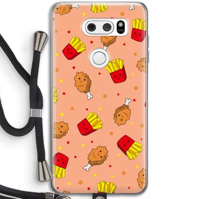 Chicken 'n Fries: LG V30 Transparant Hoesje met koord