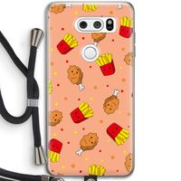 Chicken 'n Fries: LG V30 Transparant Hoesje met koord