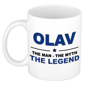 Olav The man, The myth the legend collega kado mokken/bekers 300 ml