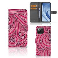 Xiaomi 11 Lite 5G NE | Mi 11 Lite Hoesje Swirl Pink | Portemonnee hoesje