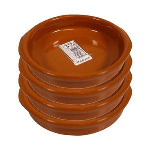 Set van 4x stuks tapas bakjes/schaaltjes Alicante met handvatten 12 cm - Snack en tapasschalen