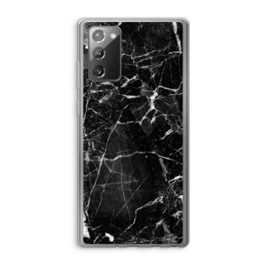 Zwart Marmer 2: Samsung Galaxy Note 20 / Note 20 5G Transparant Hoesje