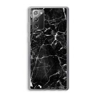 Zwart Marmer 2: Samsung Galaxy Note 20 / Note 20 5G Transparant Hoesje